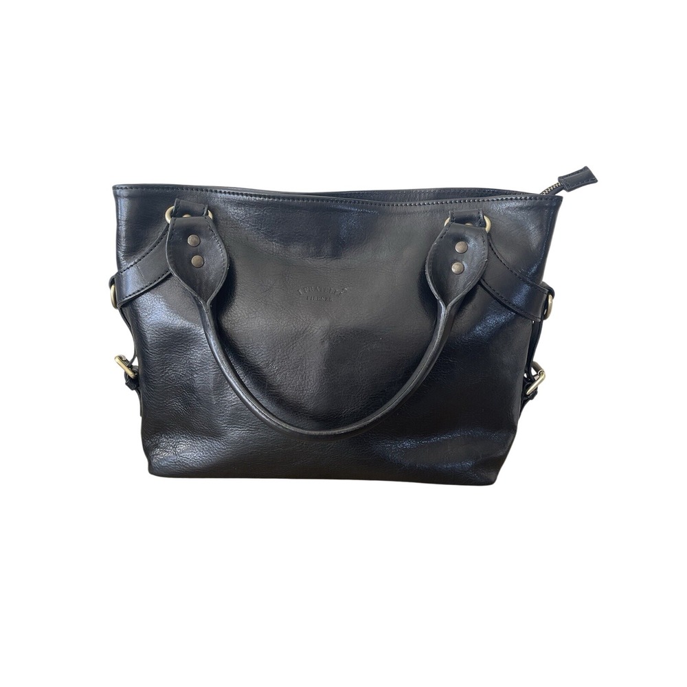 I Fratelli Firenze Genuine Leather Black Handbag Purse Made‎ In Italy
